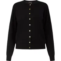 Faina Gebreid vest zwart