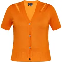 Faina Gebreid vest oranje