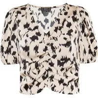Faina Blouse beige / zwart