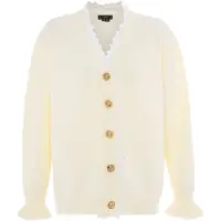 Faina Gebreid vest crème / wit