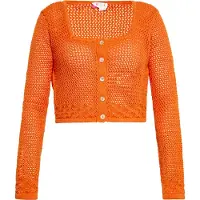 IZIA Gebreid vest oranje