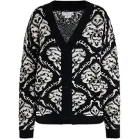 Usha Gebreid vest crème / zwart