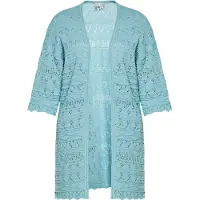 Usha Gebreid vest aqua