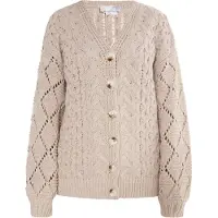 Usha Gebreid vest 'Lurea' lichtgrijs