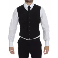 Dolce&Gabbana Zwart Katoenen Vest Klassieke Stijl