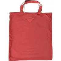 Prada Rode Jersey Stof Logo Schouder Shop Tas