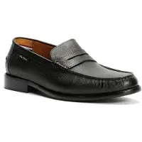 Ben Sherman Hester Leren Zwarte Mannelijke Instappers