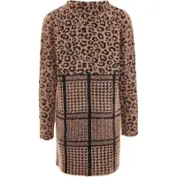 Faina Vest Dames Donker roze zwart