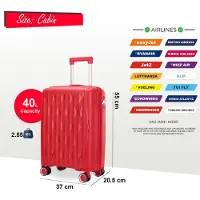 Infinity Leather Robuuste harde koffer voor in de cabine 37,5 x 20,5 x 55 cm TSA-bagage Geschikt voor Easyjet, Ryanair, Wizzair