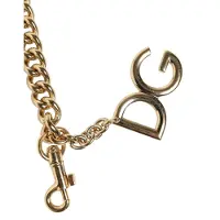 Dolce&Gabbana Bruin Luipaard Gouden Messing Ketting Accessoire Schouderband