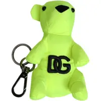Dolce&Gabbana Groene Beer Geborduurd Logo Sleutelhanger Haak Sleutelhanger