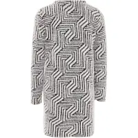 Faina Vest Dames wol wit zwart
