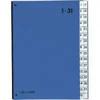Pagna Sorteermap A4 Karton 1 tot 31 Blauw