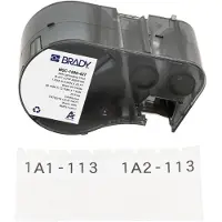 Brady M5C-1500-427 tape gelamineerd vinyl zwart op wit/transparant | 38,1 mm x 7,62 m (origineel)