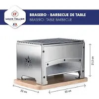 Tellier Tafelbarbecue op houtskool 33x22cm - - brasi-f