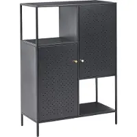 Beliani RAKAIA - Kantoorkast - Zwart - 106 cm - Staal