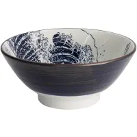 Tokyo Design Studio – Hokusai Nami Ramenkom – 17 cm – Blauw/Wit – Porselein