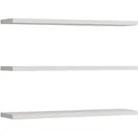 Hannah Home Set van 3 wandplanken Binck | spaanplaat wit 60x1.8x14.5 cm wandplanken en -haken | NADUVI