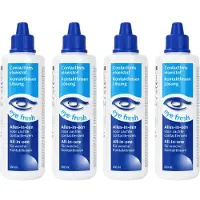 Eye fresh 4 x 250 ml - Alles-in-één Lenzenvloeistof voor zachte contactlenzen - Voordeelverpakking