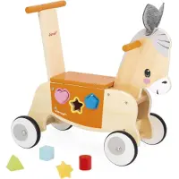 Janod Farm Donkey Ride On Oranje Kinderen
