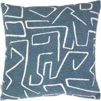 Mars & More Roy chenille jaquard kussen ijsblauw 45x45cm