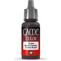 Vallejo Hobbyverf Acrylverf - 72045 Game Color - Charred Brown - Acryl - Verf flesje - 18 ml