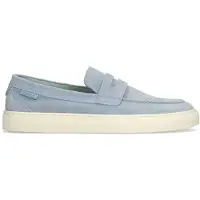 Manfield Blauwe suède loafers | Maat 45