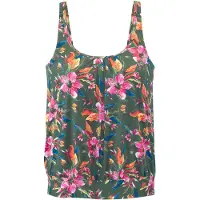 LASCANA Tankinitop blauw / olijfgroen / neonoranje / lichtroze