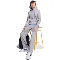 Adidas - Kid's LIN FL Hoody - Hoodie 128, grijs