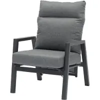 AVH-Collectie Caribbean verstelbare lounge tuinstoel aluminium dark grey