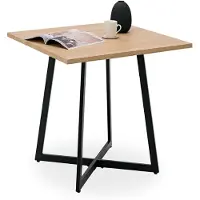 Homestyle4u Eettafel - 80x80 cm - Keukentafel - Tafel - Metaal - Zwart