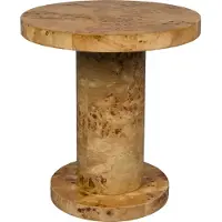 Dutchbone Quinn Bijzettafel Rond 46 cm Naturel 80935