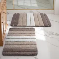 Karma Set van 2 zachte badmatten met antislip onderkant - Absorbeert snel vocht