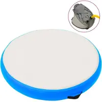 vidaXL Gymnastiekmat met pomp opblaasbaar 100x100x20 cm PVC blauw
