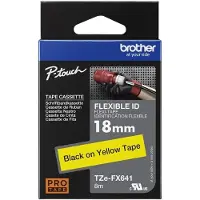 Brother Tape TZe-FX641 Zwart op geel (18 mm)
