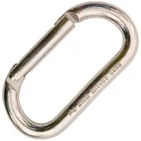 Kong Oval Alu Straight Gate Karabijnhaak Zilver