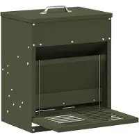 vidaXL Kip trekvoeder Olijf Groen 33 x 42 x 40 cm Koudgewalst Staal