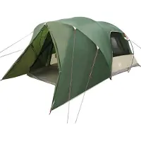 vidaXL Dome Tent 4-Person met dak met opslag Groen 455 x 252 x 178 cm