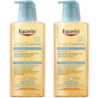 Eucerin AtopiControl Bad- en Doucheolie - Shower Oil - Droge Huid - Geschikt voor Eczeem - 400 ml - Voordeelverpakking - Bundel van 2