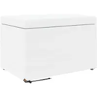 vidaXL Kruk Wit 61 x 41 x 40 cm Kunstleer en Geengineerd Hout