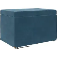 vidaXL Kruk Blauw 61 x 41 x 40 cm Velvet en Geengineerd Hout