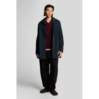 Lyle & Scott Saddle Sleeve V Neck Jumper Burgundy Heather Size: XL | Sweaters Outlet | Heren | Bordeaux