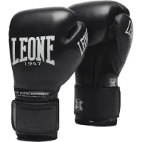 Leone1947 The Greatest Laces Leather Boxing Gloves Zwart 16 oz