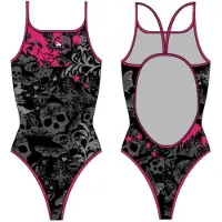 Turbo Skull Butterflyers Stars Swimsuit Zwart L Vrouw