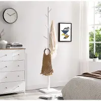 Mira Home - Kapstok - Kledinghanger - Wit - Hout - 30x30x175cm: 3.9kg