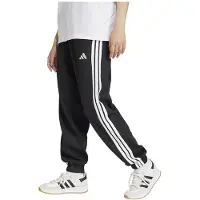 Adidas Sportbroek 'ESSENTIALS 3-STRIPES FLEECE LOOSE' zwart / wit