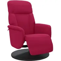 vidaXL Fauteuil verstelbaar met voetensteun fluweel wijnrood
