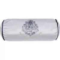 Harry Potter Hogwarts/Zweinstein - Zilveren kussen met rits 18x45 cm