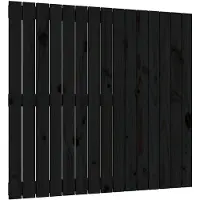 vidaXL Wandhoofdbord 95,5x3x90 cm massief grenenhout zwart