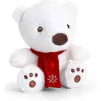 Keel Toys Knuffel Ijsbeer Pluche Zittend 20 Cm SX6394 100% Recycled 100% Huggable